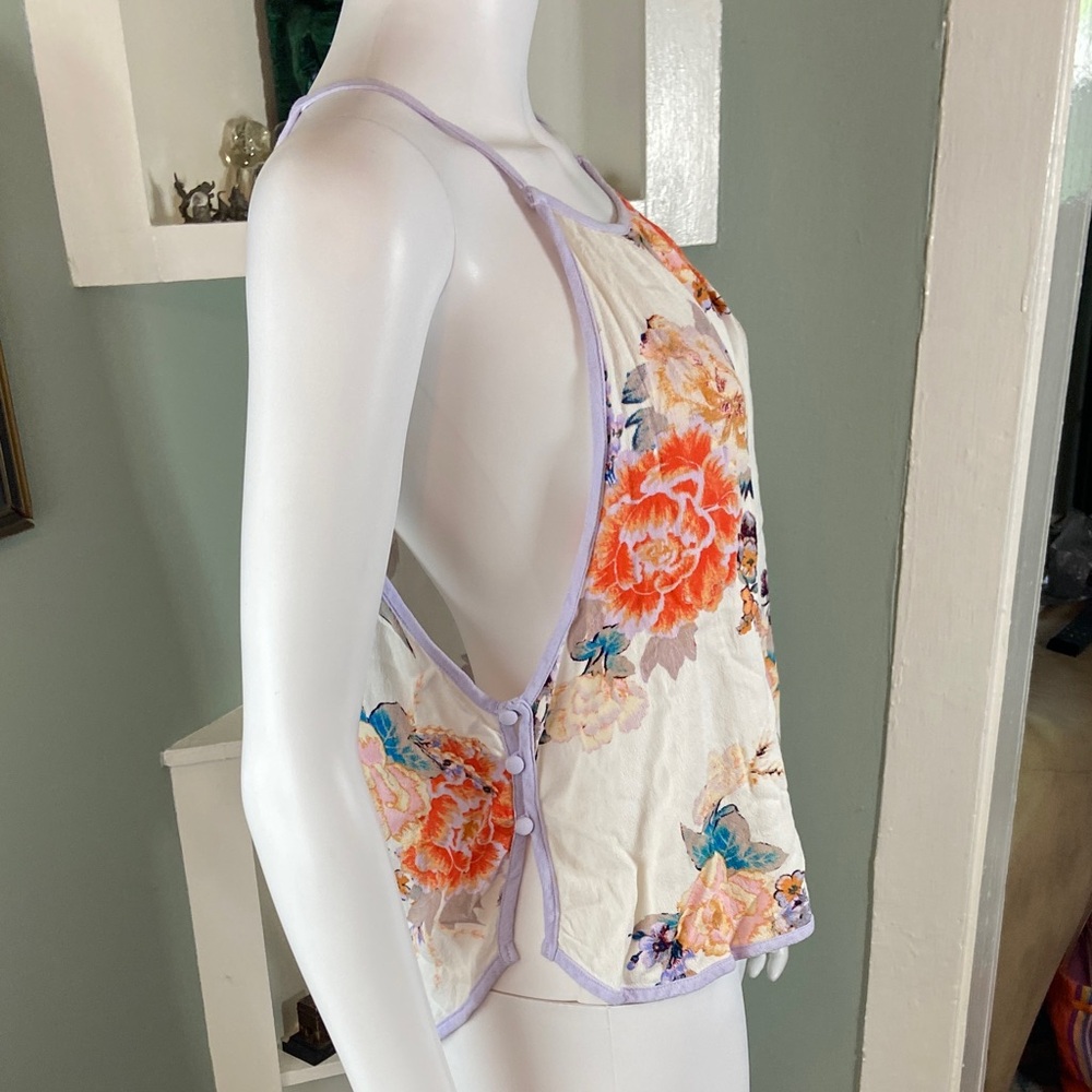 Free People Break Free Floral Camisole tank top halter draped flowy - Picture 4 of 10